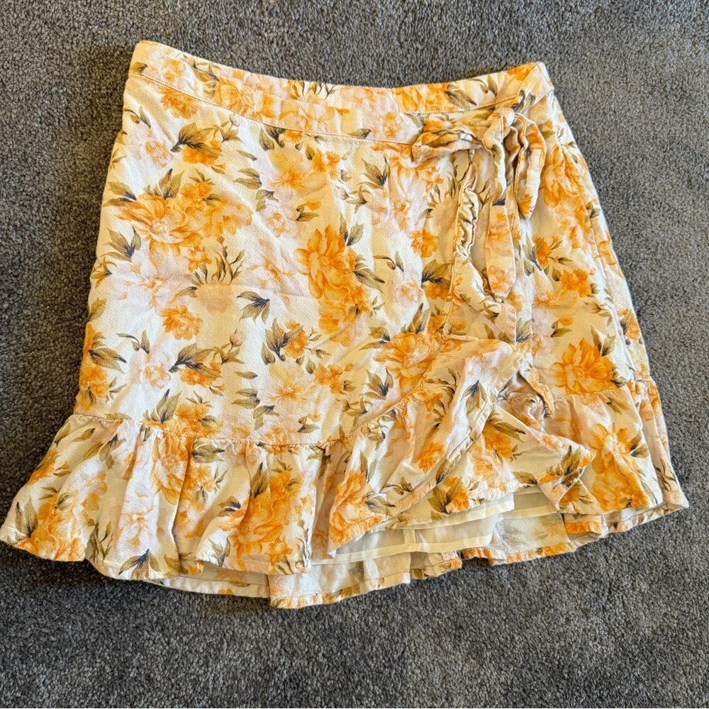 American Eagle | Floral Wrap Mini Skirt